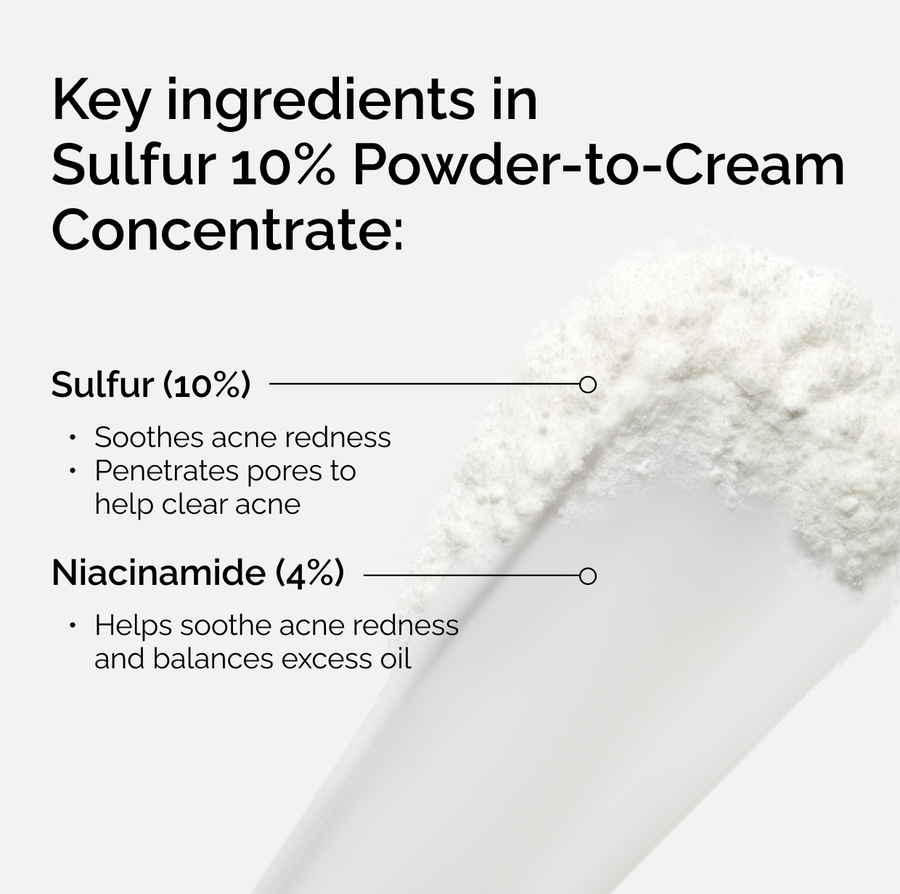 10% Sulfur Powder-to-Cream Acne Treatment