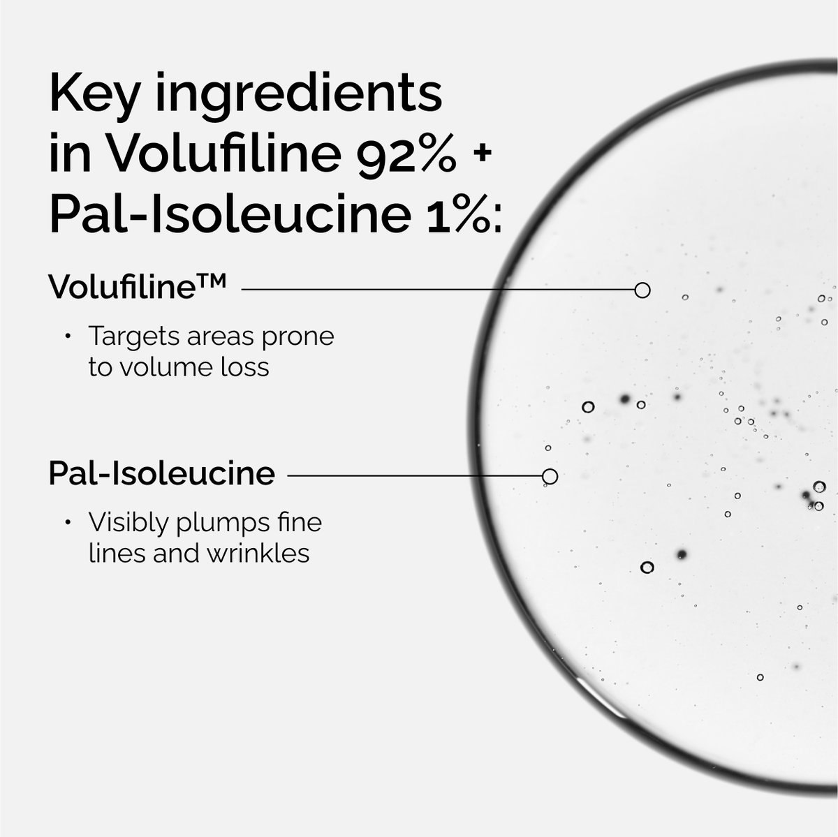 92% Volufiline + 1% Pal-Isoleucine Plumping Serum