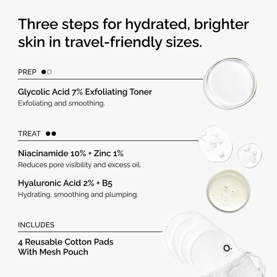 Mini Skincare Icons Trio with Cotton Pads