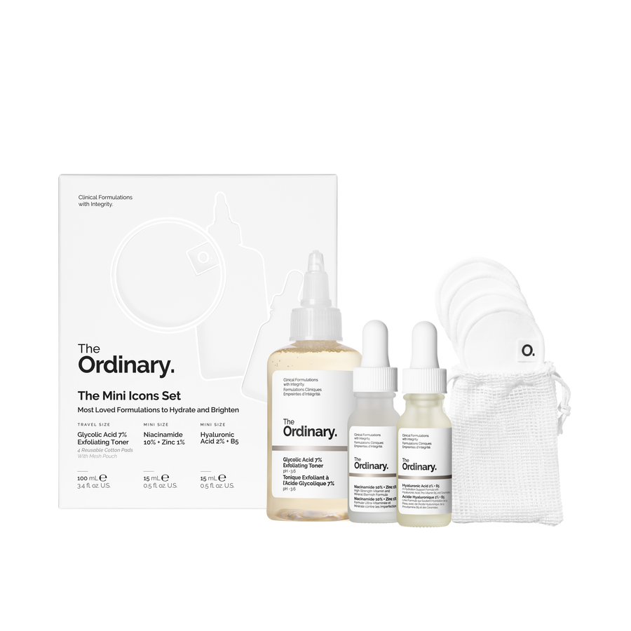 Mini Skincare Icons Trio with Cotton Pads