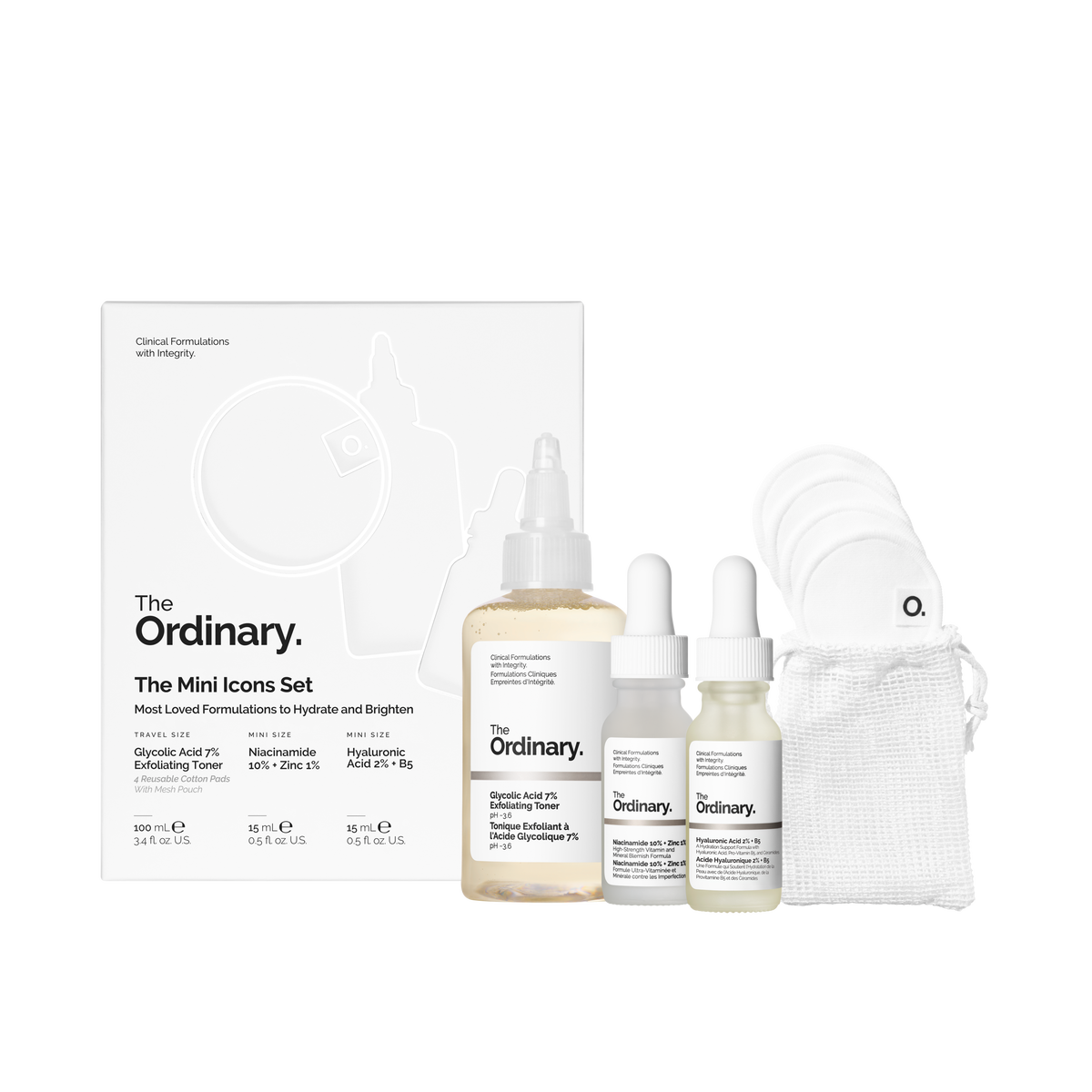 Mini Skincare Icons Trio with Cotton Pads