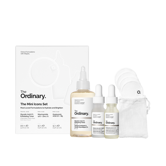 Mini Skincare Icons Trio with Cotton Pads