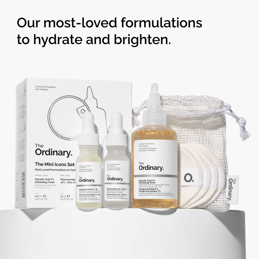 Mini Skincare Icons Trio with Cotton Pads